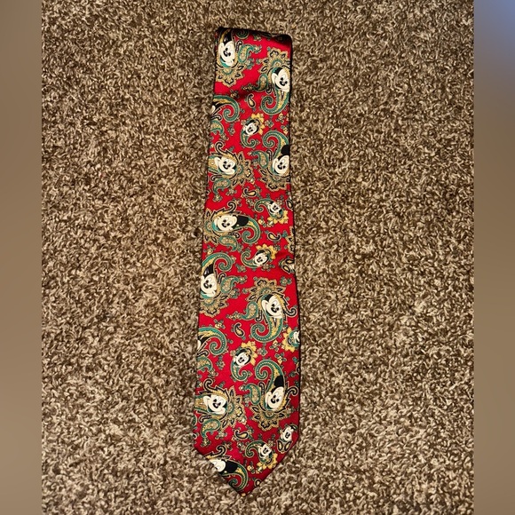 Colorful Paisley Tie with Mickey Design - Picture 2 of 3